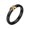 Black, variant on Women's Ceramic Minimalist Cubic Zirconia Inlay Gold X Shape Wedding Band Ring Black Size 8
