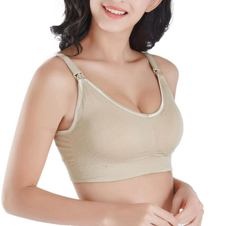 Women Nursing Bra for Breastfeeding Maternity Bras Push Up Silk Seamless  Pregnancy Bralette Underwear 