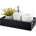 thumbnail image 1 of Cesta de baño ALELION de madera para tanque de baño, papel negro, 1 of 7
