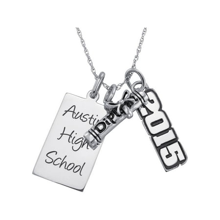 Personalized Women's Class Fashion Pendant, 18 available in Valadium, Sterling Silver