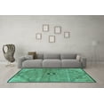 thumbnail image 3 of Ahgly Company Machine Washable Indoor Square Persian Turquoise Blue Traditional Area Rugs, 6' Square, 3 of 4