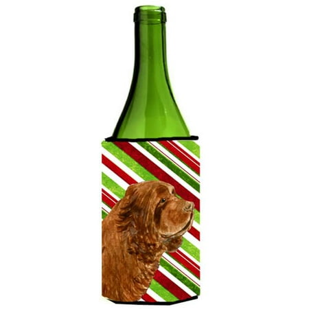 

Sussex Spaniel Candy Cane Holiday Christmas Wine Bottle Hugger - 24 oz.