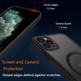 thumbnail image 4 of MKEUDQ-for iPhone 11 pro max Case [Compatible with Magsafe]Translucent Matte Phone Cover, [10 FT Military Grade Drop Protection] Slim Durable Shockproof Protective Bumper (Black Magnetic, iPhone 11 p, 4 of 4