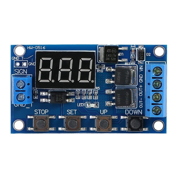 Cateissary Módulo de temporizador de ciclo de Control Dual MOS, interruptor de tiempo de retardo, pantalla de movimiento, placa de circuito LED, Electrónica miscelánea