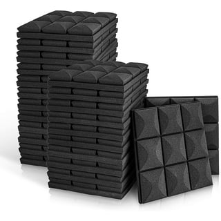  Mybecca 2 PACK Large Eggcrate Acoustic Foam Sound Proof Foam  Panels Nosie Dampening Foam Studio Music Eq, Studio Soundproofing Wall  Tiles 12 X 24 Inches, Made in USA - Color: Charcoal : Musical Instruments