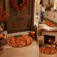 thumbnail image 6 of Trovenix Halloween Fall Thanksgiving Bath Mat Pumpkin Shaped Absorbent Non Slide Soft Doormat for Entryway Decor, 6 of 7