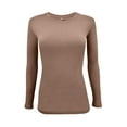 thumbnail image 2 of Natural Uniforms Under Scrub Tee Crew Neck Long Sleeve T-Shirt Underscrub Tee (Chocolate Malt, 5X-Large), 2 of 6