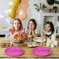 thumbnail image 5 of Inadays 175Pcs Disposable Party Supplies Includes Hot Pink Paper Plates Cup Napkins Forks Spoons Knives, Dinnerware Set for Garden Party Birthday BBQ Baby Shower Wedding, Serve 25 Guests, 5 of 7