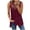 Wine womens tops summer, variant on USSUMA T-Shirts for Women Trendy Rhinestones Hollow Out Flowy Loose Workout Tank Vest Womens Blouses and Tops Dressy Casual Summer V Neck Sleeveless Tshirts Shirts Tunic for women