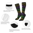 thumbnail image 6 of Balery Mardi Gra Geometric Fun Novelty Socks Men'S Women'S Crew Socks Funny Crazy Novelty Socks Quirky And Cool Socks, 6 of 9