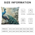 thumbnail image 5 of Orinice Peacock Flowers Tree Graphic Decorative Cushion Throw Pillow Cover for Home Couch Living Room Bed Sofa Short Plush 1PC 20x20in, 5 of 5