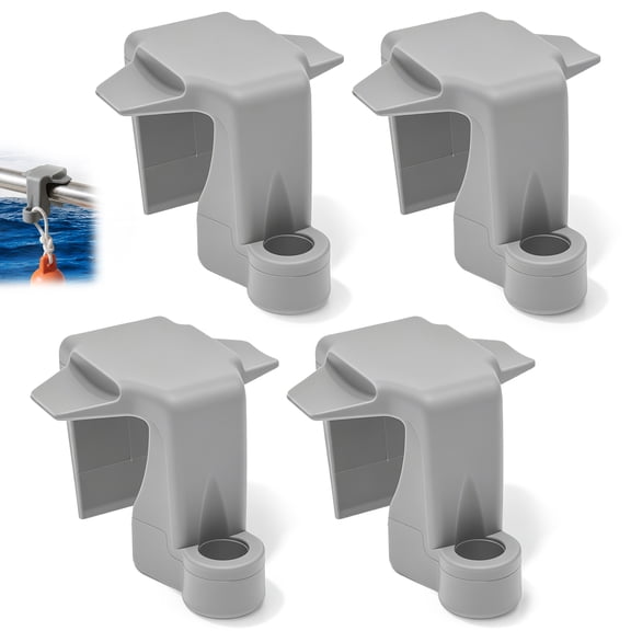 Boat Fender Clip Pontoon Fender Clip for Square Rail Adjustable Hanger for Docking Ideal for Boat Docking ABS Plastic 4 Pack