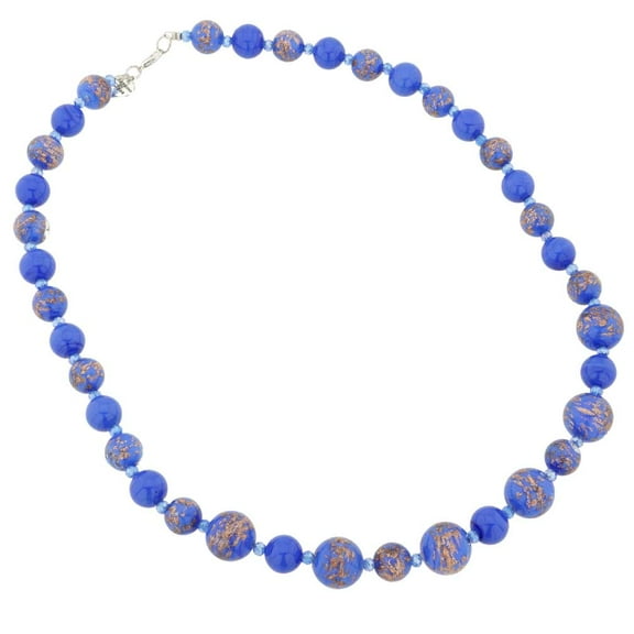 GlassOfVenice Murano Glass Starlight Necklace - Cobalt Blue