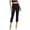 C-Black, variant on Linen Pants Women Wide Leg Cropped Capri Pants for Women Drawstring Waist, Breathable Loose Fit with Pockets