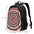 thumbnail image 5 of Salouo Round Design Pattern Extra Large Travel Laptop,Backpack with USB Charging Port College Backpack Business Work Bag Casual Daypack Fits for Men & Women, 5 of 7