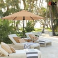 thumbnail image 5 of ABCCANOPY 7.5ft Outdoor Market Hand Push Patio Umbrella,12+Colors, Khaki, 5 of 8