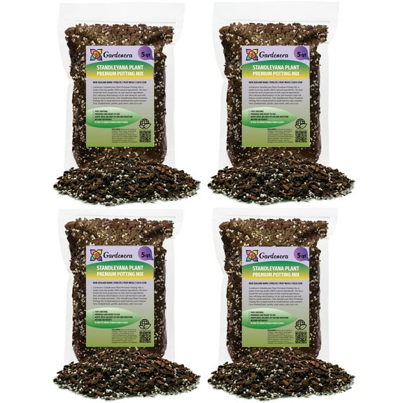 ⭐ PREMIUM Monstera Standleyana Soil Mix - Trusted by Experts for Strong and Healthy Plants by Gardenera - 20 Quart (4 Bags of 5 Quart)