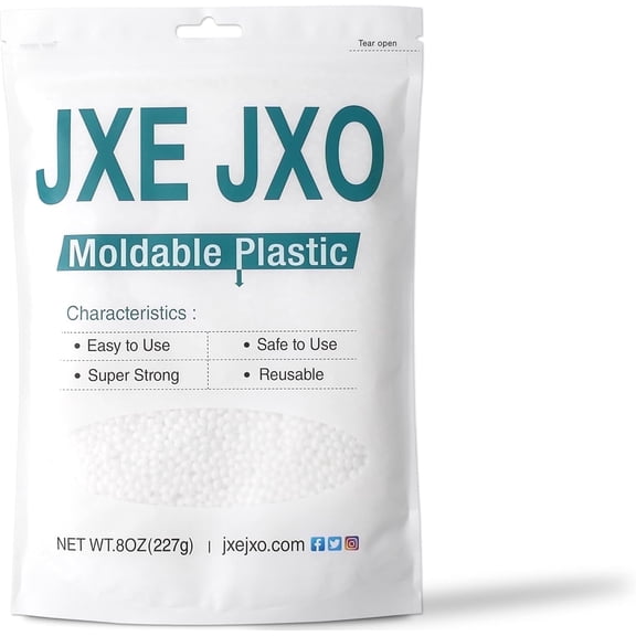 JXE JXO 8oz Moldable Plastic Pellets – Thermoplastic Beads for DIY Crafts, Repairs, Prototyping, Modeling & Halloween Decorations