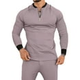 thumbnail image 3 of LUXUR Mens Crew Neck Pullover Athletic Running Tee Camel L, 3 of 3