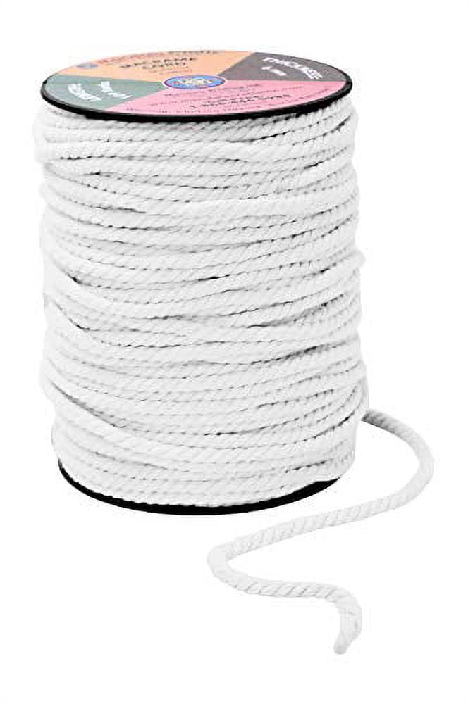 Macrame Cord Cotton Rope Macrame Supplies 3 Ply Twisted Macrame Rope String Yarn for Plant Hanger Wall Hanging Knitting Wedding Décor by Mandala Crafts White 6mm 109 Yards