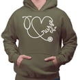 thumbnail image 2 of Nurse Life Heart Hoodie Sweatshirt Unisex 4X-Large Military Green, 2 of 5