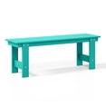thumbnail image 6 of WestinTrends Ashore Outdoor HDPE 48" Modern Backless Patio Bench, Turquoise, 6 of 9