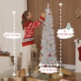 thumbnail image 3 of HOMCOM 6ft Christmas Tree with DIY Synchronized LEDs, Xmas Tree, White, 3 of 10