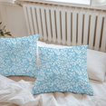 thumbnail image 6 of Throw Pillow Covers 18x18 Inch Set of 2, Blue Spring Floral Waterproof Outdoor Pillow Covers, Farmhouse Flowers Elegant Pastoral Decorative Cushion Pillowcases for Couch, Sofa, Bed, Garden, Patio, 6 of 9
