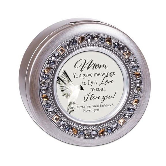 Cottage Garden RJ72SGB Mom, Gave Me Wings to Fly Proverbs 31-28 Music Box
