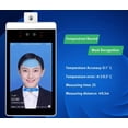 thumbnail image 4 of Vividia KT08 Body Temperature Fever Detection Face Recognition Camera System with 8 Inch IPS Display, 4 of 5