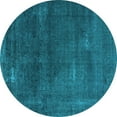 thumbnail image 1 of Ahgly Company Indoor Round Oriental Light Blue Industrial Area Rugs, 6' Round, 1 of 4