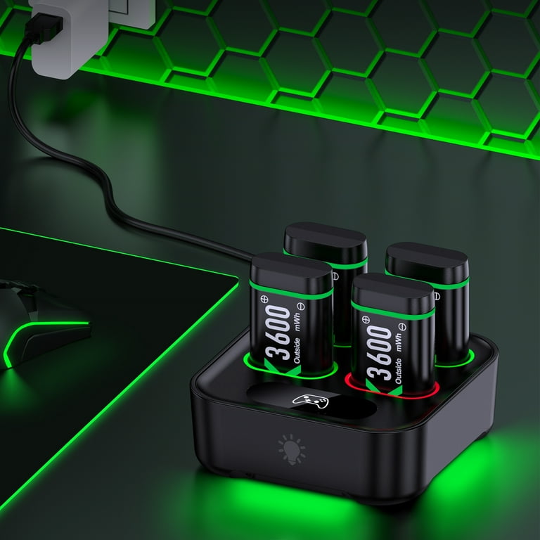 ESYWEN Charger for Xbox Rechargeable Battery Pack, 4 X ESYWEN Charger for Xbox Rechargeable Battery Pack, 4 X