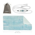 thumbnail image 5 of Pure Enrichment PureRelief Luxe Micromink Electric Heating Pad (12”x24”), 6 InstaHeat Settings, Ultra-Soft, Machine-Washable, Auto Shut-Off - For Temporary Pain Relief (Aqua Paint Designer Print), 5 of 8