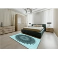 thumbnail image 4 of Ahgly Company Indoor Rectangle Patterned Blue Jay Blue Area Rugs, 2' x 3', 4 of 6