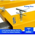 thumbnail image 6 of HPDMC Drum Grabber 1500lbs Capacity Single Fork Mounted Drum Gripper, Hinged Folding Arm Design for 55 Gallon Drums up to 22.4" Diameter, Yellow, 6 of 7