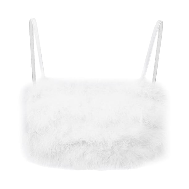 EeaseMX 1 chaleco de mujer con sujetador bandeau delicado para otoño e invierno (blanco, talla M)