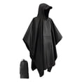 thumbnail image 1 of Esquirla Poncho de Pluie à Capuche Réutilisable avec Poche Veste à Manches Longues pour Extérieur Noir, 1 of 8