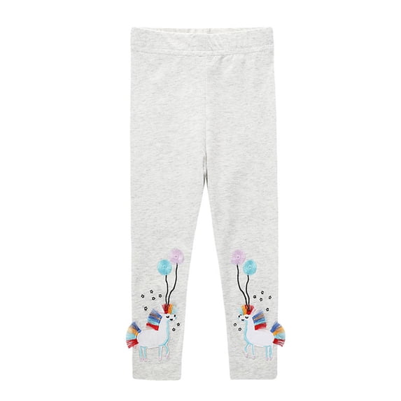 BULLPIANO Kids Girls Leggings Footless Cotton Skinny Leggings Toddler Baby Girls Cartoon Stretch Legging 1-7 Years