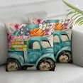 thumbnail image 2 of Nawypu Emotion Easter Throw Pillow Covers  Spring Floral Eggs Truck Farmhouse Holiday Cushion Case for Home Sofa Couch Decoration &nbsp;2pc, 2 of 6