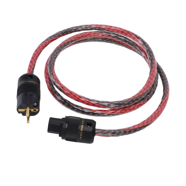 Cable De Alimentación Para Audiófilos, Blindaje De Cobre OFC Cable De Alimentación HiFi Plug And Play Versátil Para Potente Filtro Tocadiscos Amplificador Reproductor De CD