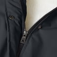 thumbnail image 4 of vdgthytj Fleece Jacket Women Waterproof Full Zip Button Drawstring Hooded Jackets Winter Warm Casual Rain Jacket with Pockets(X-Large,Black), 4 of 7