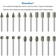 thumbnail image 2 of Juego de brocas de diamante Sworker, 20 unidades, 120 granos, para Dremel, 2 of 9