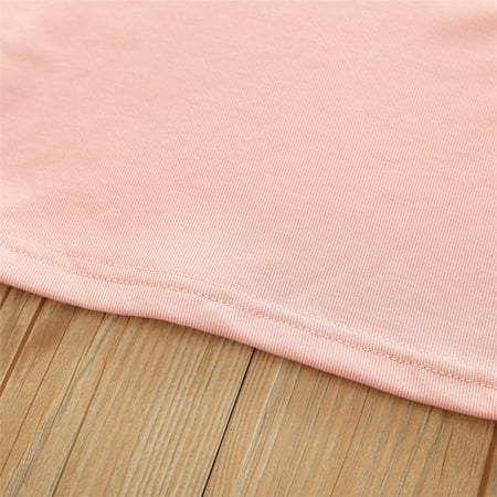 

TOWED22 Toddler Tshirt Kids Toddler Baby Girls Spring Summer Solid Cotton Sleeveless T Shirt Short Sleeve Shirts For Toddler Pink