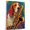 American English Coonhound, variant on Barbet Cute Dog Saxophone Stretched Canvas Size 8x12 – Retro Barbet Dog Batter in Action With Saxophone for Themed Living Room
