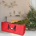 thumbnail image 6 of Mecorevxz 4 ft Christmas Tree Storage Bag, Heavy Duty 600D Oxford Fabric with Reinforced Handles and Dual Zippers Wide Opening, Extra Large Storage Container for Trees and Decorations (Red), 6 of 7
