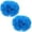 BLUE, variant on 2 PCS Cheerleading Pom Poms with Baton Handle for Team Spirit Sports Dance Cheering Adults