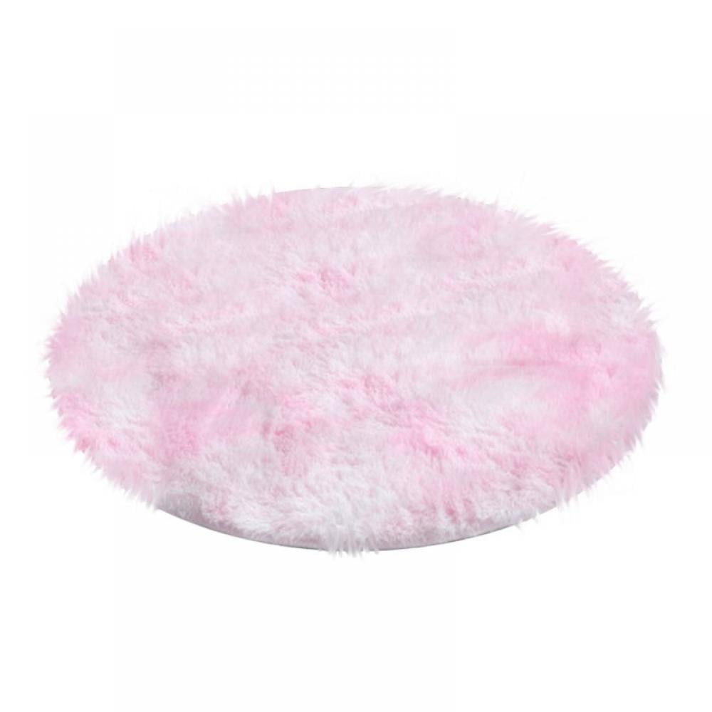Round Rug for Girls Bedroom,Fluffy Circle Rug - for Kids Room,Furry ...