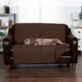 thumbnail image 3 of FurHaven Pawprint Non-Skid Sofa and Chair Furniture Protector for Dogs and Cats - Loveseat, Dark Brown, 3 of 11