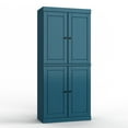 thumbnail image 4 of Palace Imports 100% Solid Wood 32" Bathroom Cabinet with Solid Doors, 2-Drawers and Adjustable Shelves, Teal, 4 of 6