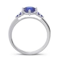thumbnail image 4 of Diamond-Capitals 2.15 Carat Unique Round Cut Blue Sapphire Gemstone Bridal Ring for Women 14K White Gold Size 6, 4 of 7